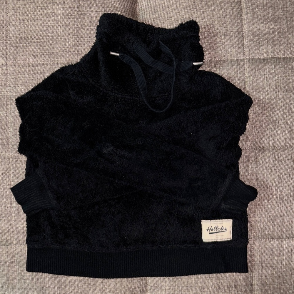 HOLLISTER Black Plush Women's Turtleneck Sweater